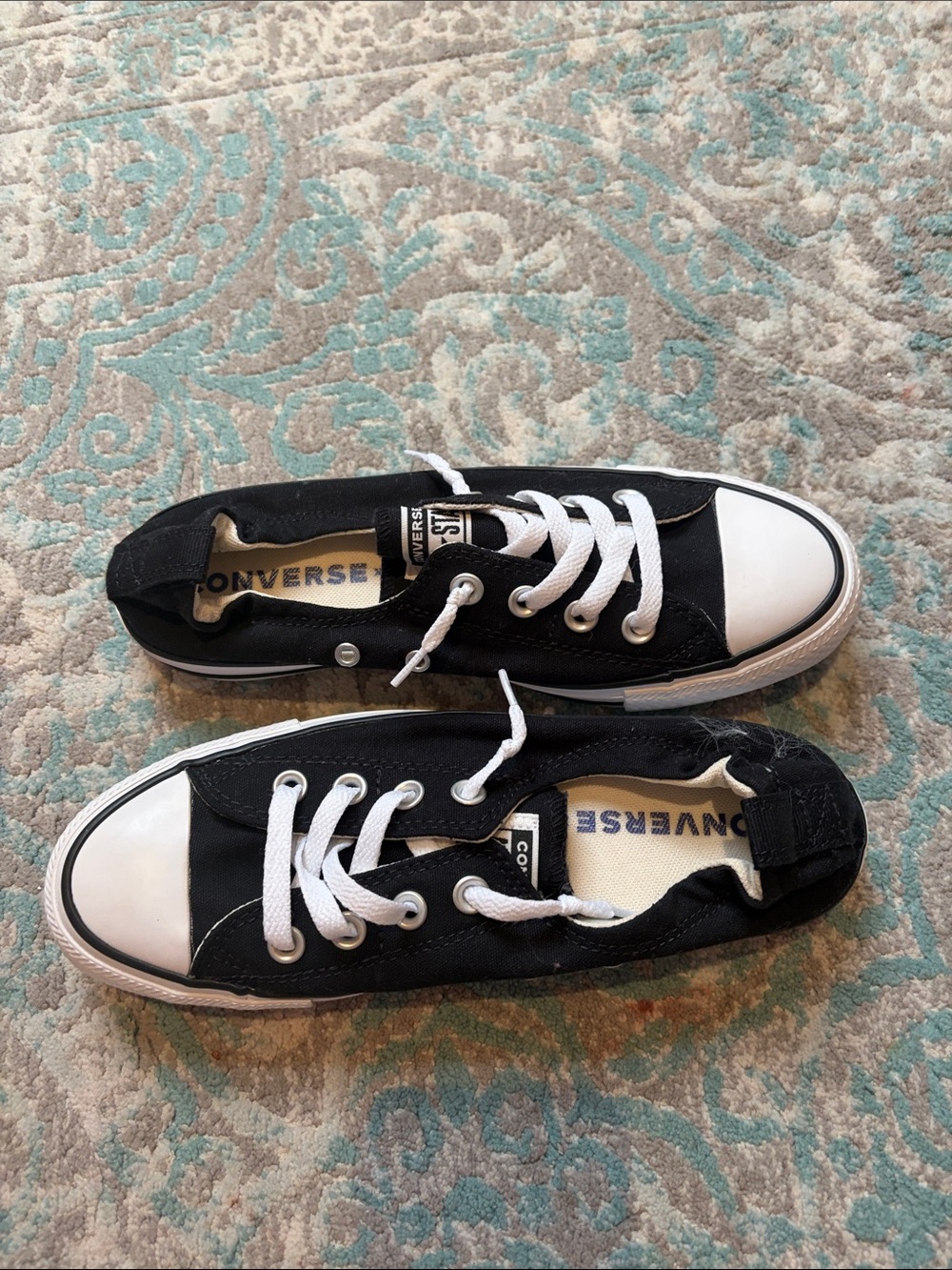 Converse Kids Black and White Low Top Sneakers
